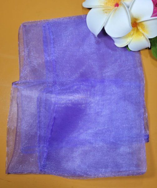 画像1: カラフル　シフォンスカーフ　薄紫 (1)