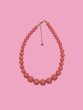 画像1: 大玉ネックレス　　Coral pink (1)