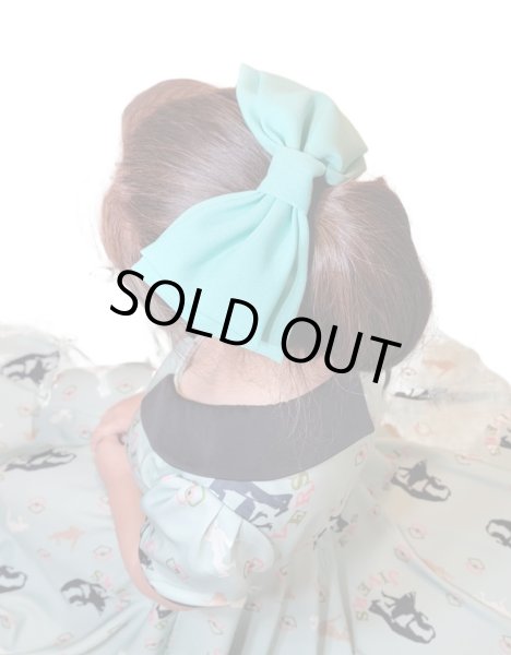 画像3: ダブルリボン バレッタ  Mint Green (3)