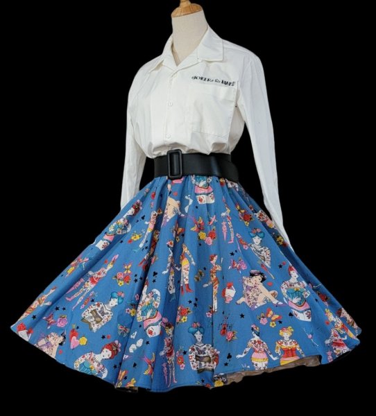 画像3: オールドタトゥガール　 サーキュラースカート 　【F】 (3)