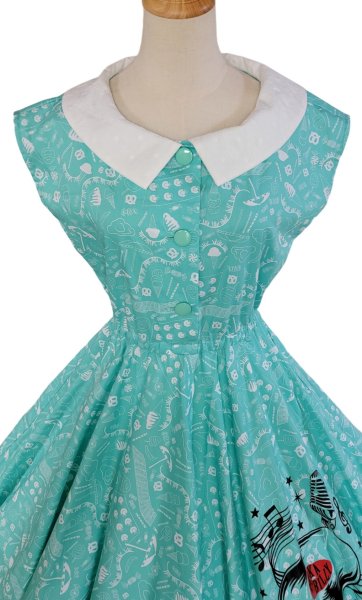 画像2: Summer Beach　サーキュラーワンピース　Mint　Green　【M】 (2)