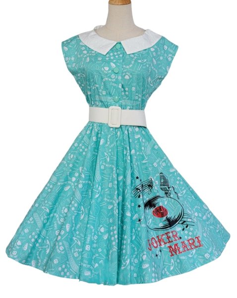 画像1: Summer Beach　サーキュラーワンピース　Mint　Green　【M】 (1)