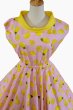 画像2: 檸檬　サーキュラーワンピース　Yellow✖Pink　【M】 (2)