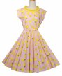 画像1: 檸檬　サーキュラーワンピース　Yellow✖Pink　【M】 (1)