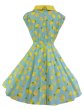 画像5: 檸檬　サーキュラーワンピース　Yellow✖MintGreen　【M】 (5)