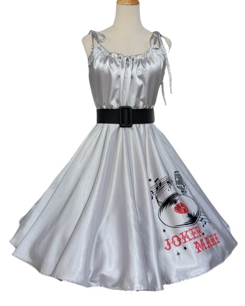 画像1: Satin　サンドレス　Silver　　【M】 (1)