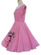 画像3: 小花レース襟　サーキュラーワンピース　Pink　【M】 (3)