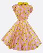 画像5: 檸檬　サーキュラーワンピース　Yellow✖Pink　【M】 (5)