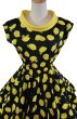 画像2: 檸檬　サーキュラーワンピース　Yellow✖Black　【M】 (2)