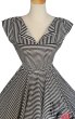 画像2: STRIPE　Record Pattern　サーキュラーワンピース　White✖Black　【M】 (2)