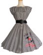 画像1: STRIPE　Record Pattern　サーキュラーワンピース　White✖Black　【M】 (1)