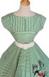画像2: STRIPE　Record Pattern　サーキュラーワンピース　White✖Green　【M】 (2)