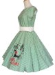 画像5: STRIPE　Record Pattern　サーキュラーワンピース　White✖Green　【M】 (5)