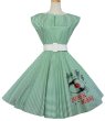 画像1: STRIPE　Record Pattern　サーキュラーワンピース　White✖Green　【M】 (1)