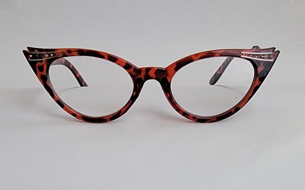 画像1: キャッツアイ　シニアグラス　老眼鏡　（+1.0）ケース付き　Leopard　 (1)