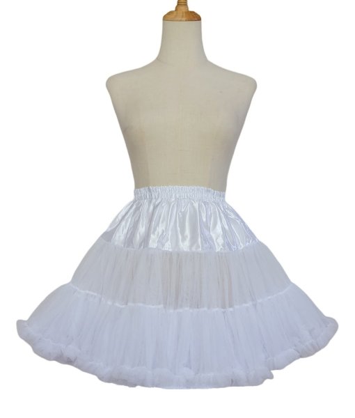 画像1: シフォン　パニエ　　White　【丈40cm】 (1)