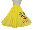 画像1: Rockabilly Record  サーキュラースカート 　Yellow　【F】 (1)