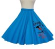 画像1: Rockabilly Record  サーキュラースカート 　Blue　【F】 (1)