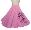 画像1: Rockabilly  Record 　サーキュラースカート 　Pink　【F】 (1)