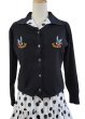 画像1: Swallow　ロングカーディガン　Black　【Ｌ】 (1)