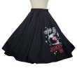 画像1: Rockabilly Record　 サーキュラースカート 　Black　【F】 (1)
