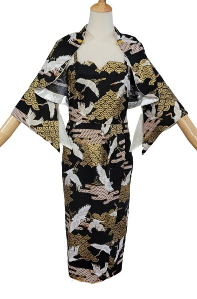 画像2: 鶴　ボレロ＆ワンピース　　【XＬ】 (2)